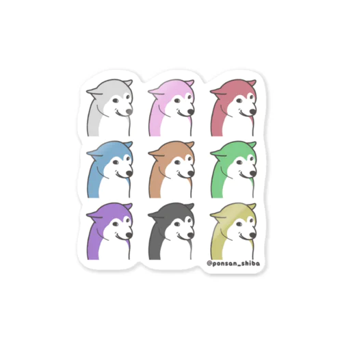 9colorポンさん Sticker