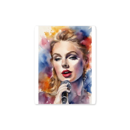 AI「Taylor Swift」水彩 Sticker