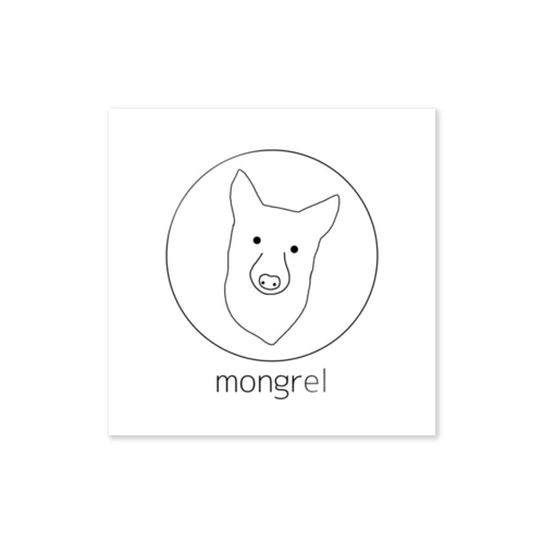 mongrel dog ステッカー