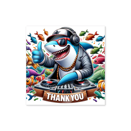 DJシャーク(thank you) Sticker