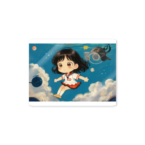 Spacebound Girl Sticker