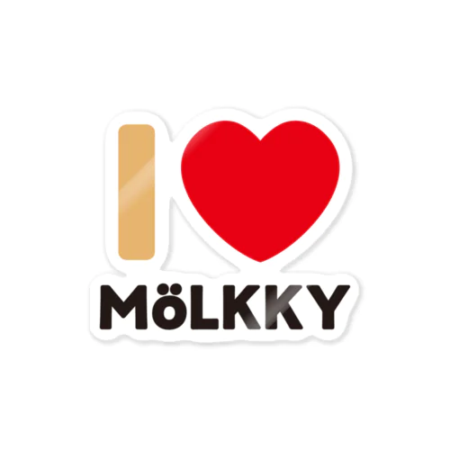 I LOVE MOLKKY [B] ステッカー