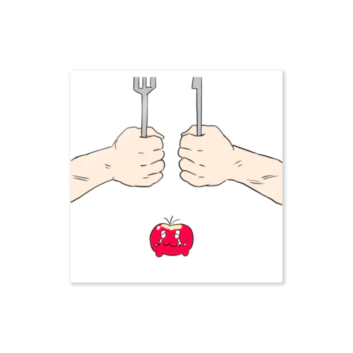 食されるりんごちゃん Sticker