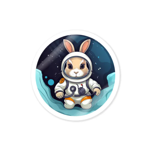 宇宙服を着たウサギ Sticker