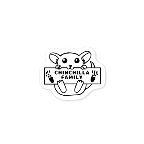 Chinchilla Familyのロゴマーク ステッカー