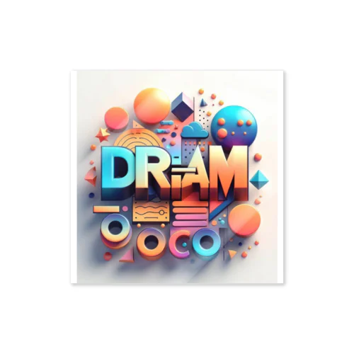 DREAMのロゴ入りイラストグッズ Sticker