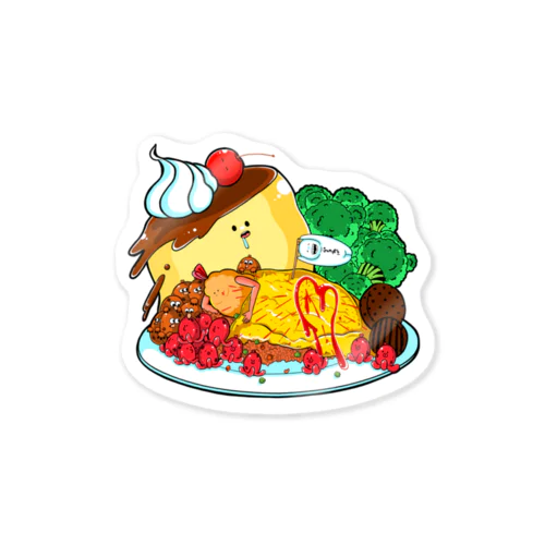 海老野ふらいとお子様ランチ Sticker