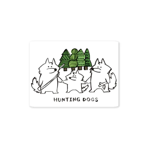 HUNTING DOGS Sticker