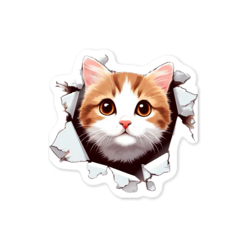 飛び出す猫 Sticker