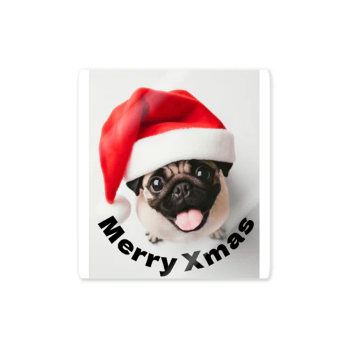 Xmas Pug ステッカー