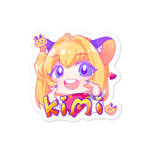 きみちゃんにっこりステッカー Sticker