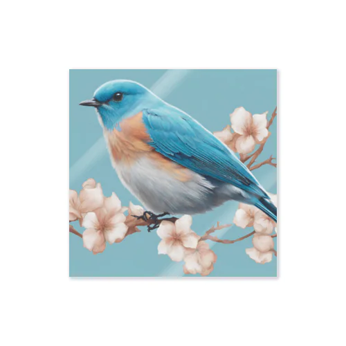 beautiful blue bird Sticker