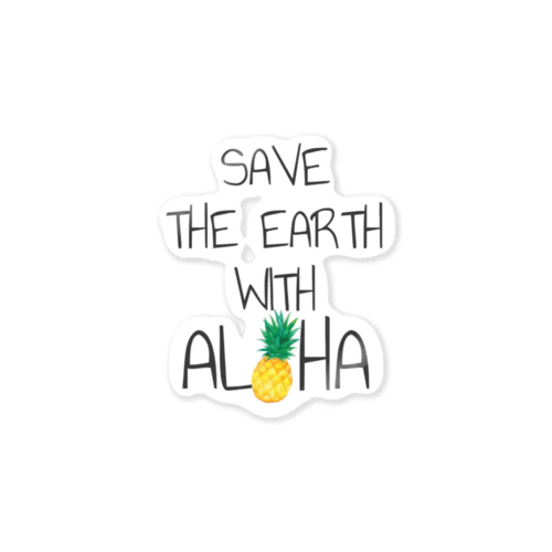 SAVE THE EARTH WITH ALOHA ステッカー