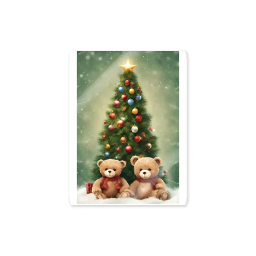 テディーベア兄弟のクリスマス Sticker