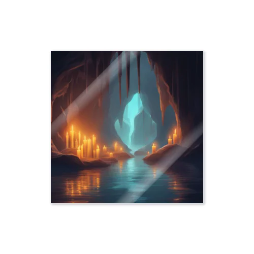 幻想の灯り 洞窟のキャンドルアートFantasia Illumination: Cave Candle Art ステッカー