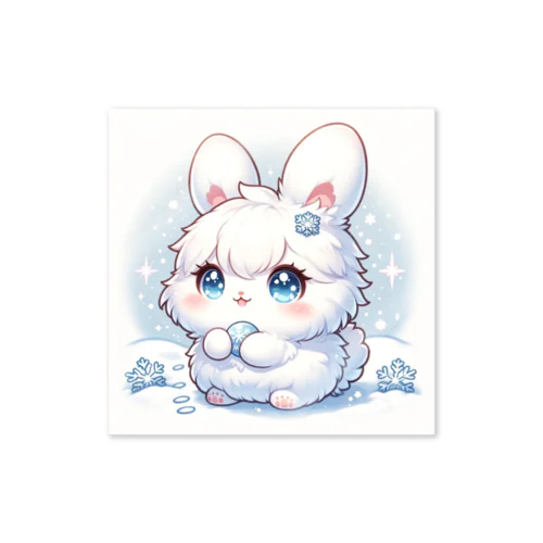 ふんわり雪うさぎちゃん Sticker