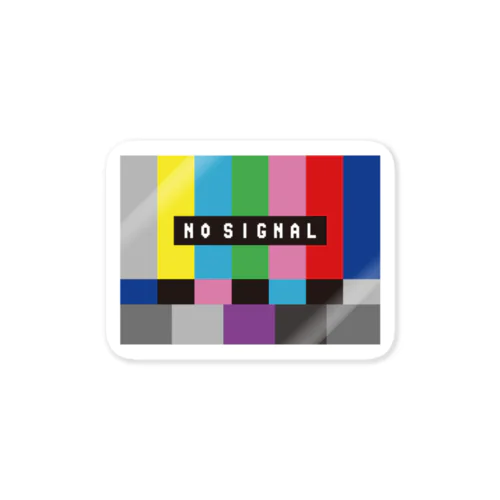 NO SIGNAL【テレビ・テストパターン・レトロデザイン】 Sticker