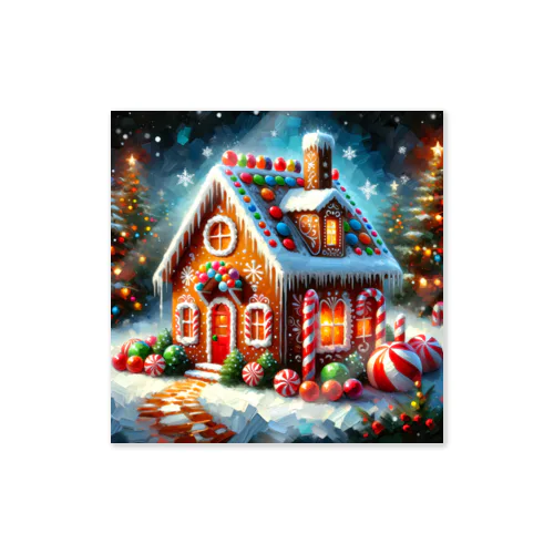 Christmas Candy House Sticker