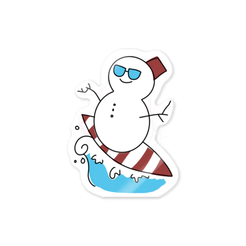 雪だるまのウィンターバケーション Sticker