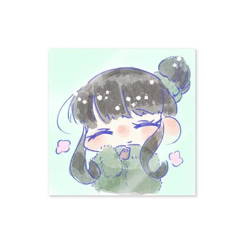 ふわふわ可愛い女の子 Sticker