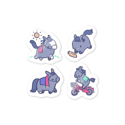青鹿毛の馬 Sticker