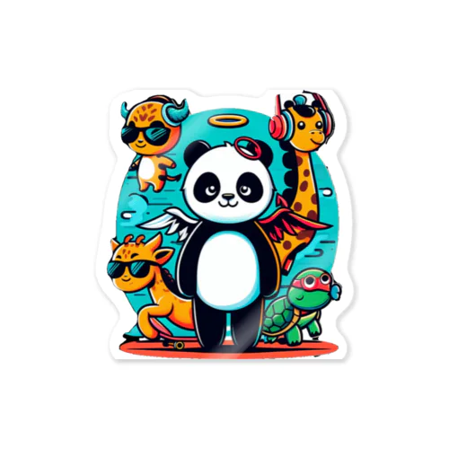 パンダと仲間たち Sticker