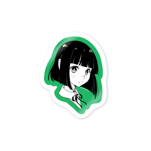 おかっぱガール Sticker