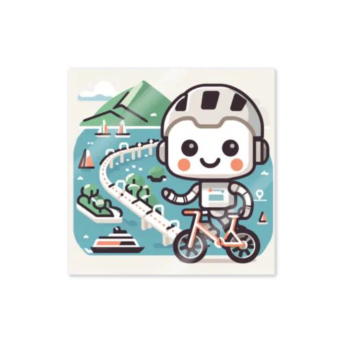 しまなみ海道でサイクリング Sticker