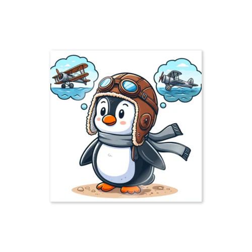 空を飛びたいペンギン Sticker