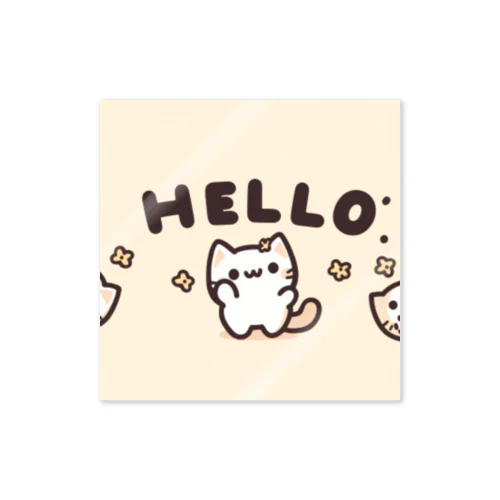 かわいい猫の挨拶 Sticker