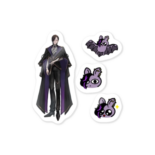 ヴィクトル₌レーヴ ステッカー【ぴえんこうもりミニステッカー3種付】 Sticker