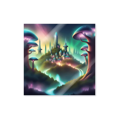 幻想的な魔法の国のお城 Sticker