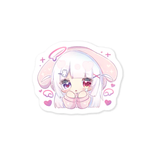 うさ耳パーカーちゃん(目ハート) Sticker