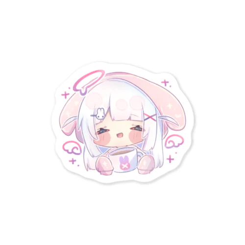 うさ耳パーカーちゃん(ほっとこーひー) Sticker