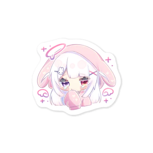 うさ耳パーカーちゃん(めそめそ) Sticker