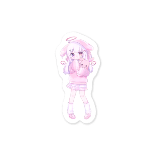 うさ耳パーカーちゃん(等身) Sticker