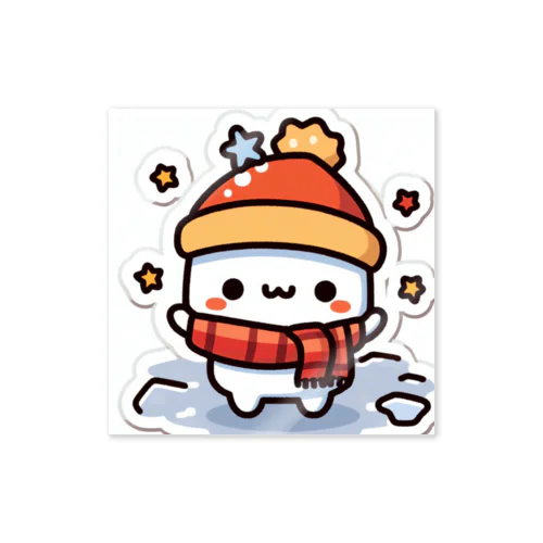 雪の上の足跡 Sticker