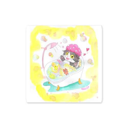 シュガーと猫足バスタブ Sticker