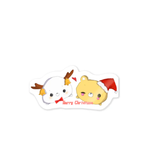 クリスマス ぷに＆ごまお！ Sticker