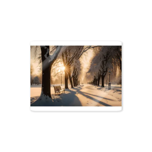 Beautiful Sun Light of Winter Sticker