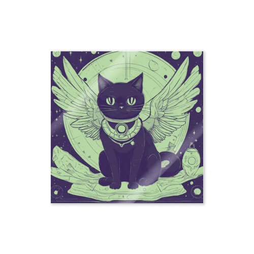 宇宙黒猫キョロちゃん(チョコミント) Sticker