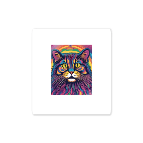 サイケなマヌル猫　GOD Sticker