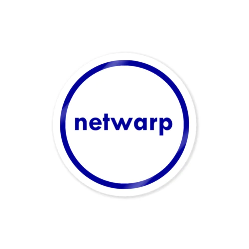 netwarp logo (Wite) ステッカー