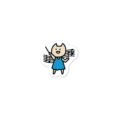 音楽を奏でるねこくろ Sticker