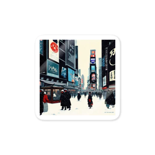 Ukiyoe Times Square Sticker