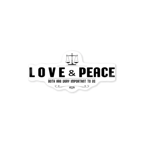 つりあう天秤（LOVE & PEACE) Sticker