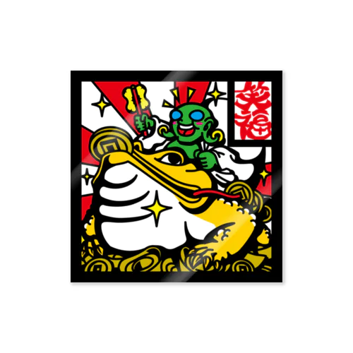 たなきゃん布袋さま Sticker