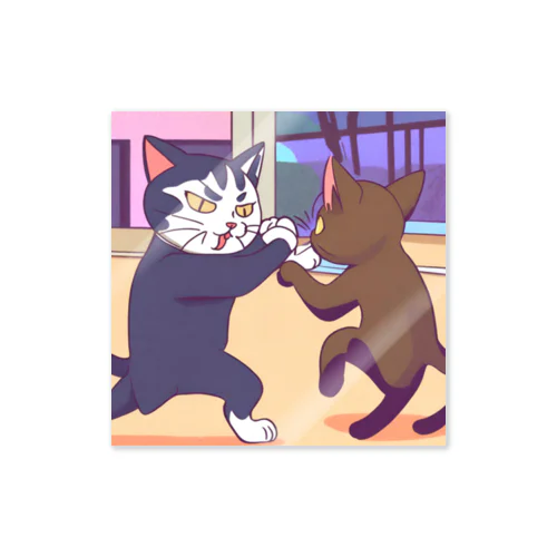 タイマン猫 Sticker