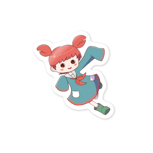 アニメ化したみたいな感じのカニちゃん Sticker