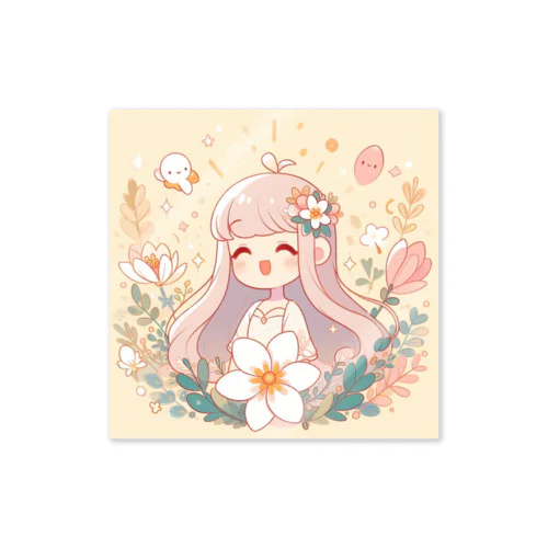 少女とお花🌸 Sticker